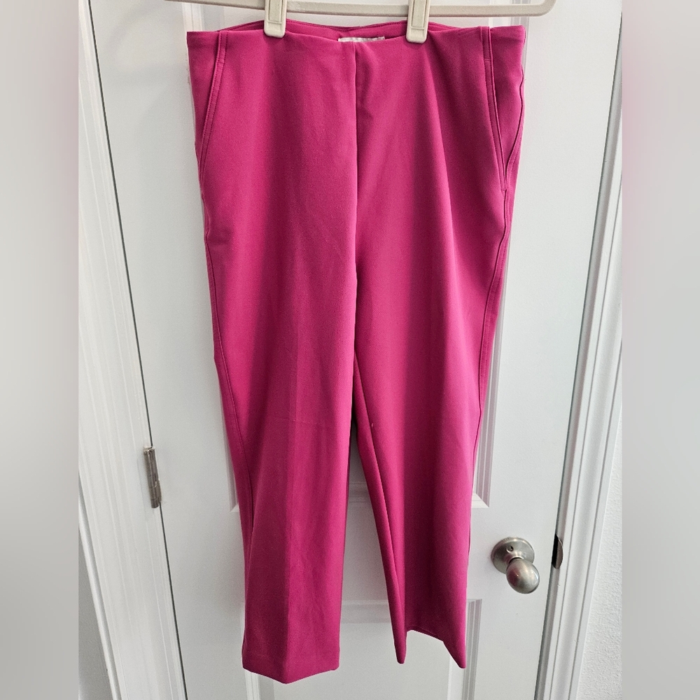 Fuschia High Waisted Cropped Trousers